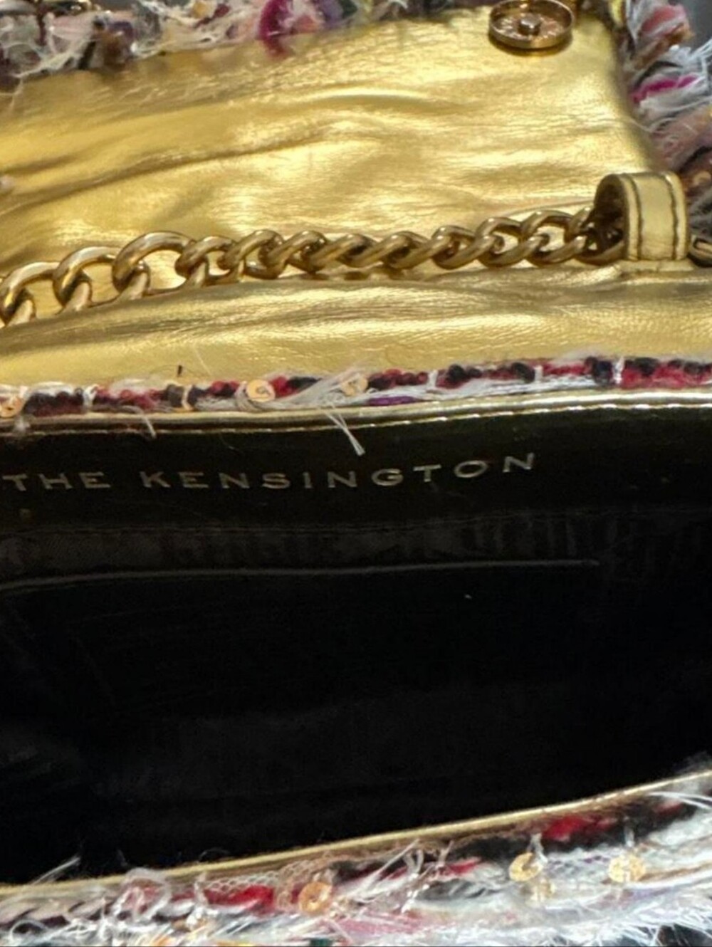 Kurt Geiger Tweed Sequin Crossbody Bag Nwot - Picture 8 of 12